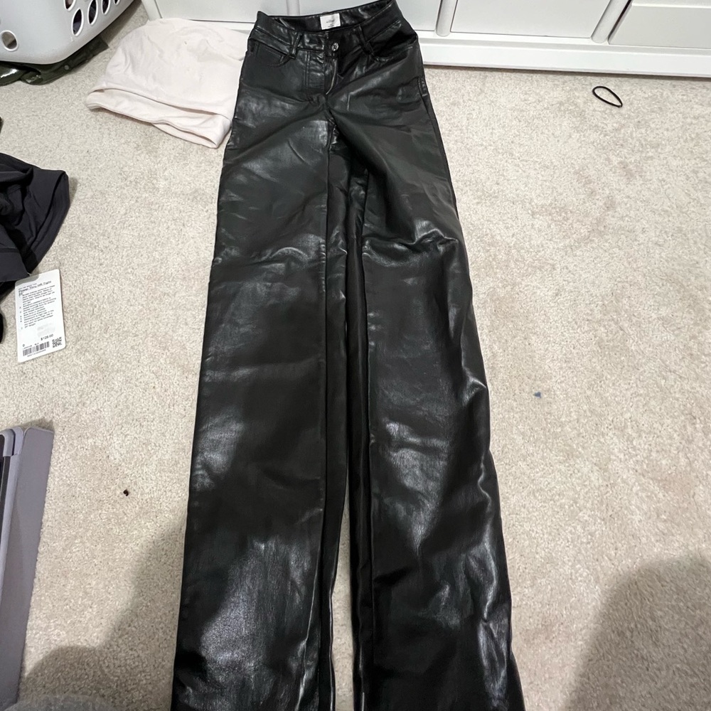 Wilfred Leather Pants-Aritzia